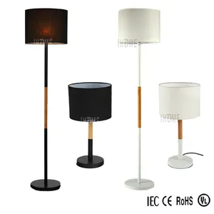 Оптовая продажа, Классическая деревянная лампа с тканевым абажуром/современный Настольный светильник/напольные лампы