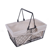 Giỏ Mua Sắm Hiện Đại Bằng Kim Loại Có Thể Gập Lại Được Thiết Kế Giỏ Đựng Đồ Dùng Gia Đình Giỏ Đựng Đồ Lộn Xộn Hàng Ngày
