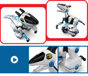 Jouet de <span class=keywords><strong>puzzle</strong></span> électrique télécommandé pour enfants avec musique et lumière, robot dinosaure télécommandé à détection gestuelle - Product Image 3