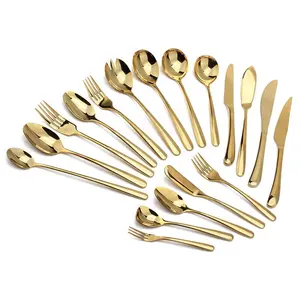 Cutlery set stainless steel gold cutlery stainless steel flatware gold plated