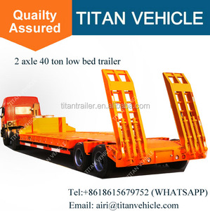 TITAN 3 essieux <span class=keywords><strong>semi</strong></span>-<span class=keywords><strong>remorque</strong></span> <span class=keywords><strong>plateau</strong></span> , <span class=keywords><strong>camion</strong></span> <span class=keywords><strong>semi</strong></span> <span class=keywords><strong>plateau</strong></span> lourd porte engin - Product Image 1