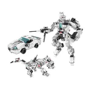 Atacado lego brinquedo animal-Lele robô irmão carro animal transformar legos, blocos de construção, crianças haste, brinquedos educativos