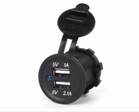 12v-24v double USB 2.1A/1A chargeur de voiture pour voiture moto