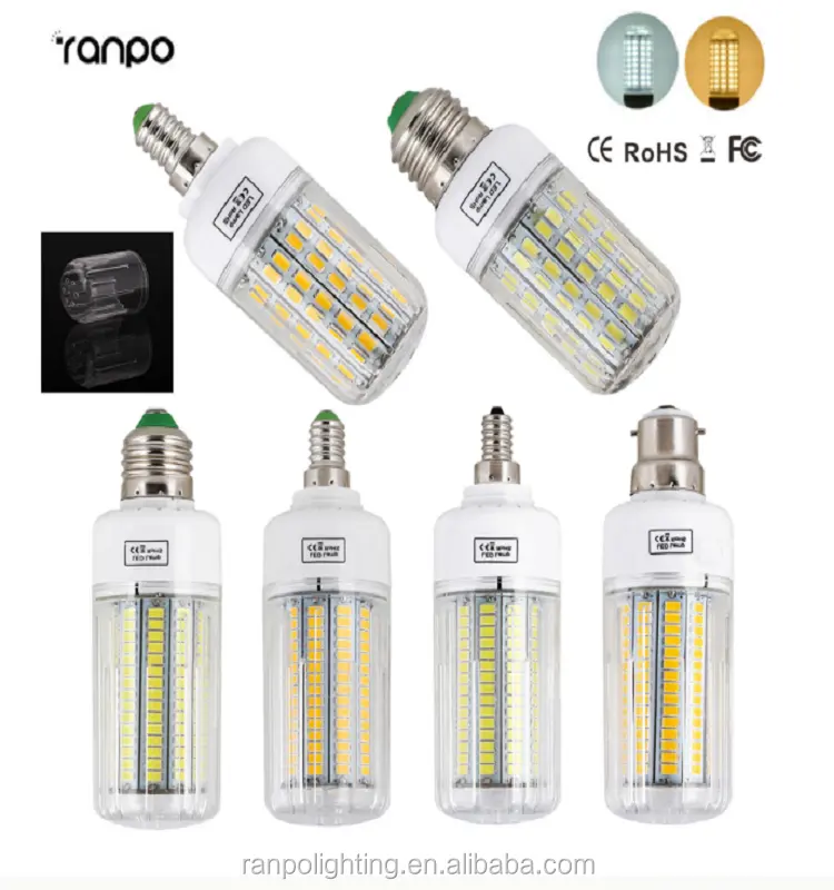 New Version E27 B22 E12 E14 5730 SMD LED Corn Bulb Light AC110V 220V 3W 4W 5W 6W 7W 8W 9W 12W 15W Indoor Spot Light Lamp