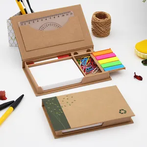 Thân Thiện Với Môi Trường Craft Paper Box Tùy Chỉnh Chú Ý Với Thước Kẻ Và Bút