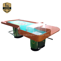 Luxus Modern Green Zoll Roulette Wheels Tisch mit 32 Zoll Rädern Holz beine und Protector