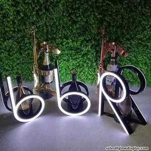 Khay Dịch Vụ Trưng Bày Chai Rượu Vang Chữ Cái Bảng Chữ Cái VIP Có Đèn LED Chiếu Sáng Sạc Được - Product Image 2