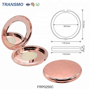 Emballage de poudre pressée personnalisé emballage de blush étui vide de poudre compacte en or rose