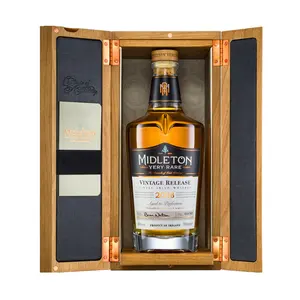 Maple木材Premium Double Door Single Bottle Wooden Packaging Gift Luxury Whisky Box
