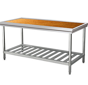 Commercial Kitchen Stainless Steel <strong>Work</strong> <strong>Table</strong> Wooden Cutting Board 500kg/m Load Capacity Self-Cleaning Coating for Hotels - Product Image 6