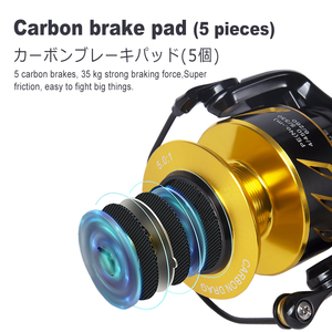 De alta calidad de fibra de carbono de calamar oem corea del mar carrete de pesca