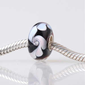Estampado de corazón de plata <span class=keywords><strong>925</strong></span> Amor de cristal de <span class=keywords><strong>Murano</strong></span> grano del encanto del nuevo estilo - Product Image 5