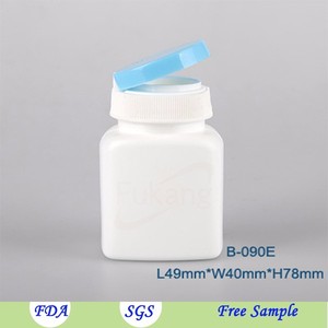 <span class=keywords><strong>60Ml</strong></span> Rỗng Quảng Trường Trắng <span class=keywords><strong>HDPE</strong></span> Nhựa Pill Chai Bao Bì Thuốc Capsule <span class=keywords><strong>Container</strong></span> - Product Image 5