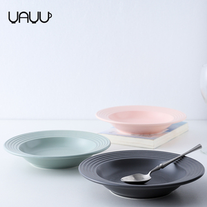Conception Unique restaurant utilisé luxe mat rond vaisselle colorée en céramique 6 pouces <span class=keywords><strong>assiette</strong></span> <span class=keywords><strong>creuse</strong></span> - Product Image 1
