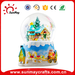Polyrésine de noël globes de neige avec <span class=keywords><strong>le</strong></span> père noël - Product Image 1