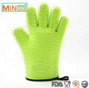 Jaune couleur <span class=keywords><strong>chaud</strong></span> coton cuisine silicone bout des doigts des gants - Product Image 4