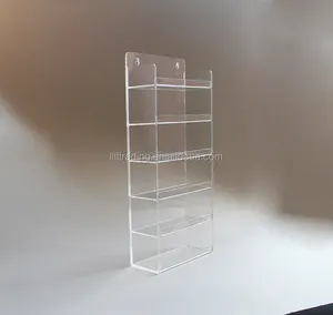 Gemonteerd acryl nagellak rek muur display aanpassen gel nagellak display rack 6 tier floor plexiglas nagellak display