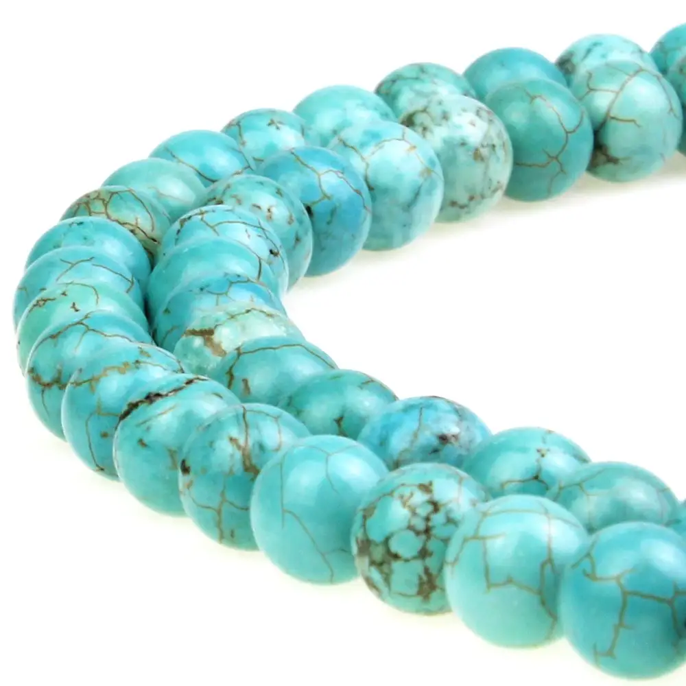 Beste Verkopers Kralen Turquoise Ronde Losse Kralen Voor Sieraden Maken Diy Armband Ketting