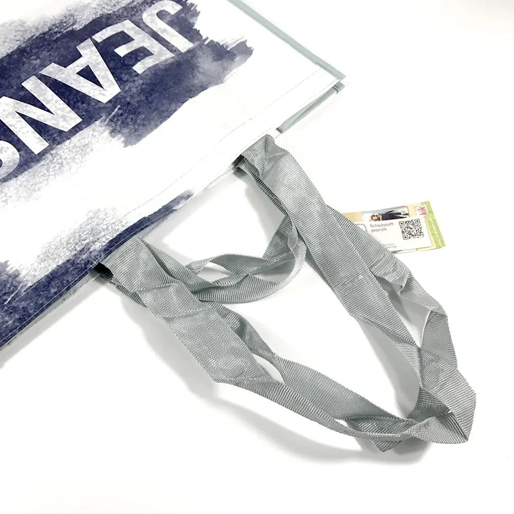 Custom Shopper Tote Eco Fabric faltbare RPET-Einkaufstasche mit Doppelgriffen