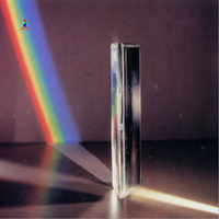 Prisme triangulaire en verre optique cristallin, arc-en-ciel, triangle équilatéral