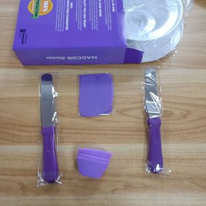 12pcs Plastic Eco-Friendly Set <strong>Cake</strong> Decorating <strong>Kit</strong> with <strong>Cake</strong> Turntable Cups Straight Angled Spatula Icing White Scraper - Product Image 2