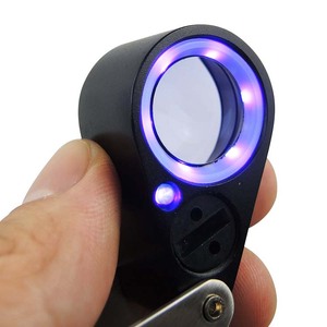 แว่นขยายอัญมณีแบบ LED UV 20 เท่า พร้อมเลนส์ขนาด 21 มม. |   แว่นขยายกำลังขยายสูงสำหรับตรวจสอบอัญมณี เพชร และเครื่องประดับ (OEM) - Product Image 3