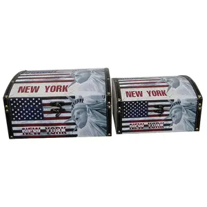 Bandiera USA New York Design Decorativo Scatola di Immagazzinaggio
