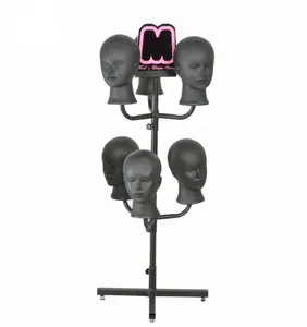 Hot Metal Retail Hair Display Rack Haarschmuck Stand Perücken halter