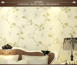 Papel Tapiz No Tejido, Papel Tapiz de Diseño <span class=keywords><strong>Bf</strong></span>, Decoración del Hogar, Arte Mural para Paredes, Flores 3D, Decoración Romántica para Paredes de Habitaciones de Boda - Product Image 5
