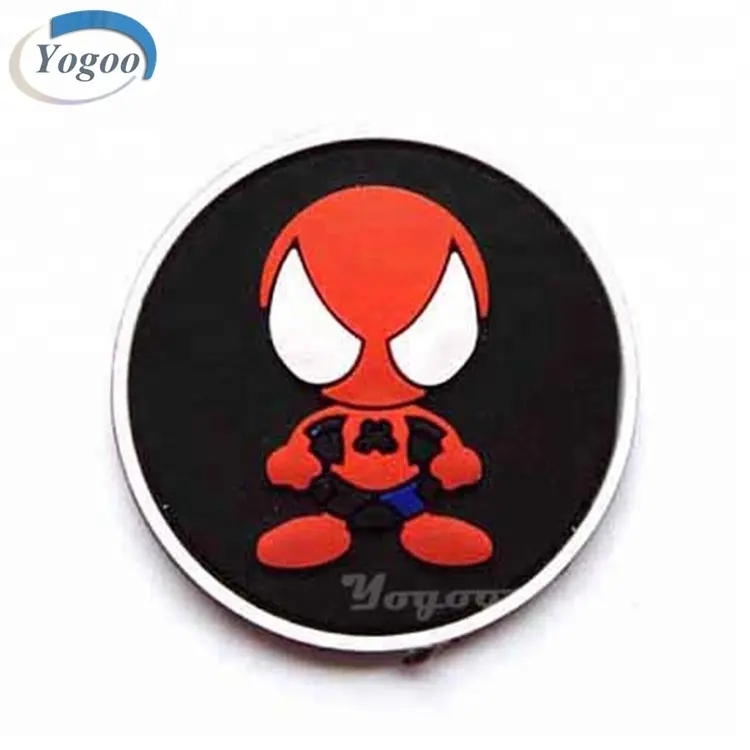 Tùy Chỉnh 3D Dễ Thương Spider Man Logo PVC Nhãn/Cao Su Silicon Vá