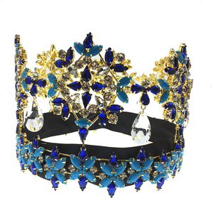 Corona Barocca Alta da Regina in Argento, Tiara da Sposa, Corona per Concorsi di Bellezza Miss Universo - Product Image 1