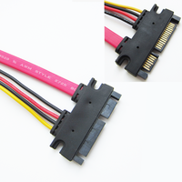 Buena Sata 22Pin Sata hembra a macho 7 + 15Pin Cable de extensión