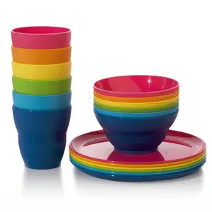 <span class=keywords><strong>Vajilla</strong></span> de plástico de grado alimenticio, juego de <span class=keywords><strong>vajilla</strong></span> de alta calidad, libre de Bpa, a la moda europea - Product Image 1