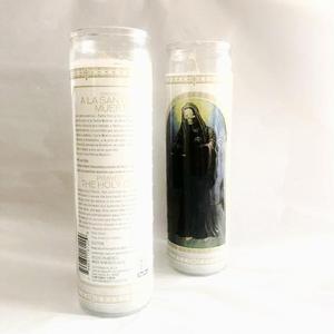 Venta al por mayor de pegatinas personalizadas de etiqueta privada 7 días de Navidad religiosa forma de <span class=keywords><strong>pilar</strong></span> de cera de parafina tarros de velas de vidrio - Product Image 4