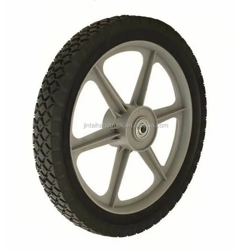 14 "inch חצי מוצק גומי גלגל 14x1.75 עם פלסטיק רכזת גומי צמיג 14x175