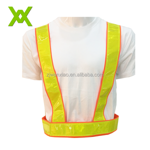 Gros Chine Fabrication Haute Visibilité PVC Personnalisé Réfléchissant Sash La Sécurité De Marche Ceinture Sans Fermeture Éclair - Product Image 1