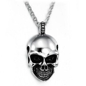 Collar de calavera gótico con colgante de calavera de acero inoxidable único para hombre Popular de calidad Marlary - Product Image 1