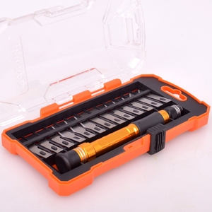 Set di 14 Utensili di Precisione Asaki <span class=keywords><strong>per</strong></span> Intaglio del <span class=keywords><strong>Legno</strong></span>, <span class=keywords><strong>Coltelli</strong></span> Hobby con Lame SK5, Misure Lame 1x2 3x3 4x2 11x3 12x3 - Product Image 5