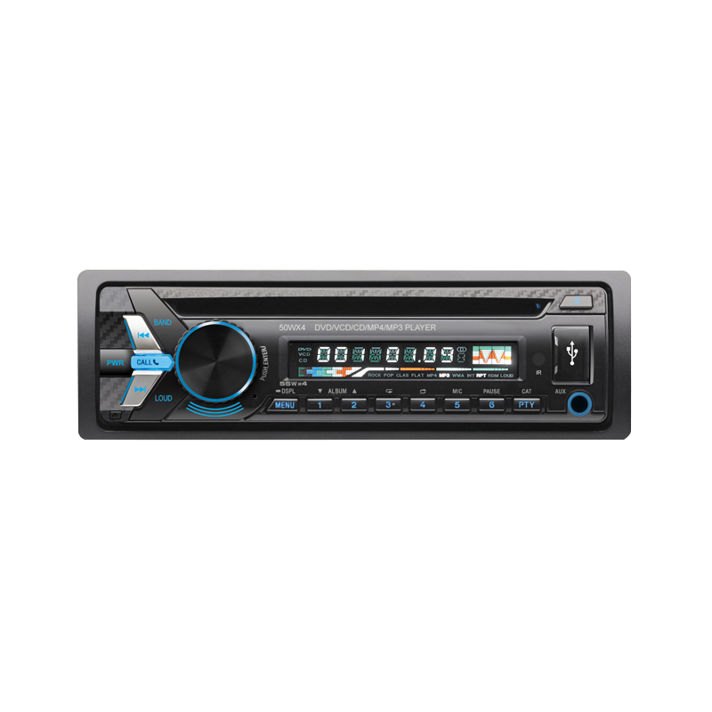 1 Din Destacável Carro FM DVD Player com BT/Painel Frontal fixo Carro CD VCD MP3 AM Tuner com led a cores lcd