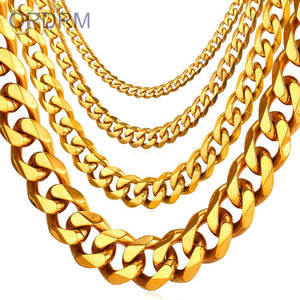En gros de mode bijoux hommes acier inoxydable hiphop long collier - Product Image 2