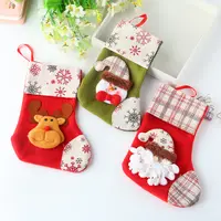 Calcetines de decoración de árbol de Navidad para niños, calcetín, bolsa de dulces, regalo de Navidad, productos de Año Nuevo, venta al por mayor
