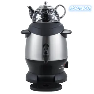 Hervidor de agua ruso, máquina de té, 3L + 1L, color blanco o negro
