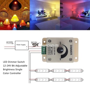 สวิตช์หรี่ไฟ <span class=keywords><strong>LED</strong></span> 12V 24V ตัวควบคุมแรงดันไฟฟ้า8A ตัวควบคุมปรับได้สำหรับสวิตช์หรี่ไฟ <span class=keywords><strong>LED</strong></span> - Product Image 6