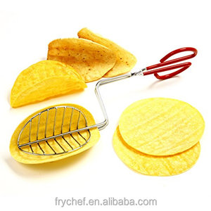 Paquete de 5 Soportes para Tacos de Acero Inoxidable con Prensa para Hacer Tacos y Pinzas, Ideal para Tacos Caseros - Product Image 5