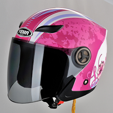 YEMA Jethelm DW-631 Moped ECE 3/4 Halbhelm, weiß, XL für Herren und Damen