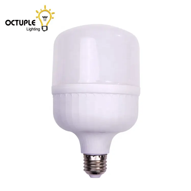 Branco T forma de plástico LEVOU lâmpada de iluminação 5W 9W 10W 13W 15W 18W 20W 25W lâmpadas 3000-6500k com 1 ano de garantia