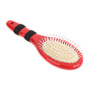 Natural pintado pinza de madera <span class=keywords><strong>pin</strong></span> nylon Paddle cojín rojo oval cepillo de pelo - Product Image 3