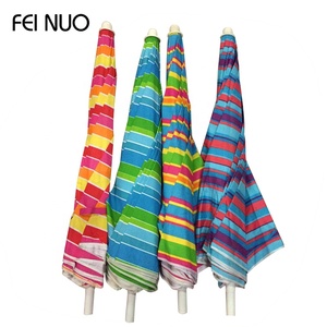 Sombrilla portátil para exteriores UPF50 +, personalizada, a rayas o paraguas de playa sólido con inclinación, gran oferta - Product Image 1