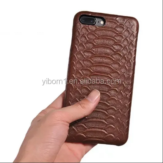 Luxury Python Skin For Leather iPhone Case Leather Cell Phone Case for iphone 7