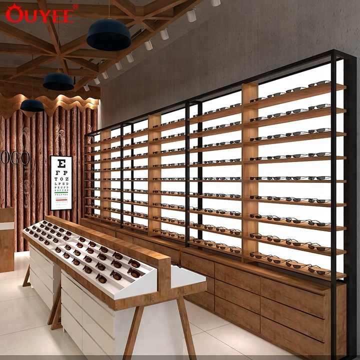 Optical Display Racks - Elegant LED Glasses Store Furniture